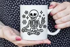 Groovy Skeleton Svg, Funny Halloween Skeleton Svg. Product Image 3