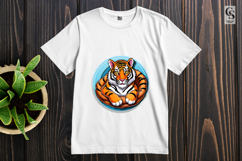 Tiger Face And Resting Tiger Clipart Sublimation PNG Product Image 3
