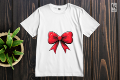 Red Heart Bow Clipart Sublimation PNG Product Image 2