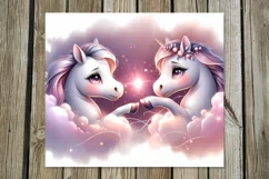 Valentine animals | cute horse Skinny tumbler sublimation Product Image 3