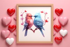 Breeds of Valentine Kissing Birds, Valentine's Day Clipart Product Image 3