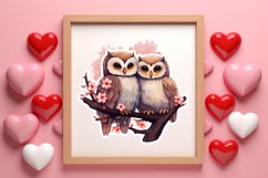 Chibi Owl Valentines Day Clipart and Stickers, Valentines PN Product Image 3