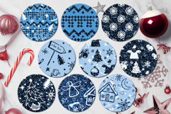 Christmas Earring, 18 Round earring xmas sublimation designs Product Image 3
