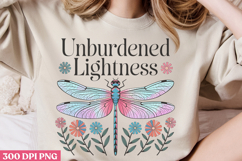 Unburdened lightness PNG, Positive Dragonfly Sublimation PNG Product Image 3