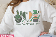 Peace, love &amp; St Patrick&#039;s Day PNG, Gnome St Patricks Day Su Product Image 3