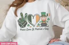Peace, love & St Patrick's Day PNG, Gnome St Patricks Day Su Product Image 3