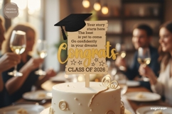 Graduation Cake Toppers SVG Bundle | Glowforge | Laser Cut Product Image 3
