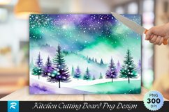 Lavender Mint Winter Magic Cutting Board PNG Design Product Image 1