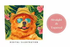 Summer Tumbler Wrap, Chow Chow Dog Tumbler Sublimation Product Image 3