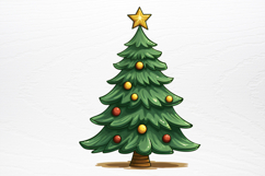 Watercolor Christmas Tree Sublimation Product Image 3