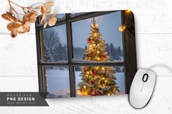 Traditional Christmas Scene Mouse Pad PNG Design Product Image 1