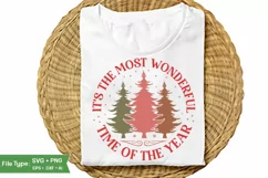 It's The Most Wonderful Time Of The Year Round Sign SVG Product Image 1