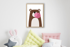 Woodland nursery bear Wall Art Print Product Image 3