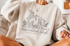 Heaven Touched Earth Nativity Christmas PNG, Christian Nativ Product Image 3