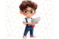 Boy Teacher Clipart PNG, Cute Male Teacher Illustration Product Image 3