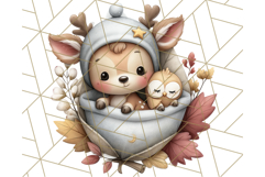 Woodland Nursery Baby Animals Clipart, Cute Animals Png Product Image 3