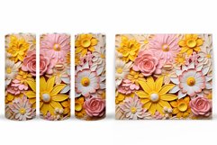Flowers Tumbler Wrap Design. Floral Tumbler Sublimation Product Image 2