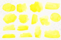 Set of 27 light yellow watercolor splashes Product Image 3