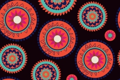 Mandalas vector pattern seamless, vivid illustration Product Image 1