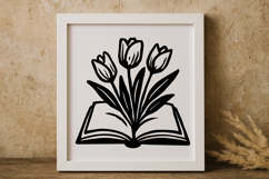 Floral Book SVG Design Product Image 1
