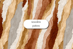 Watercolor Striped Seamless Pattern, Earth Tone Paper Product Image 1