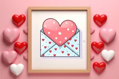 Sweet Pugs Valentine Clipart, Valentines PNG Product Image 3