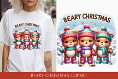 Beary Christmas clipart, bears sublimation Product Image 1