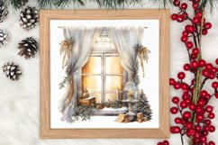 Christmas Window Sublimation Clipart, Christmas Window Product Image 3