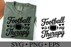 Football is my therapy Svg | Game Day Svg | Shirt Svg Product Image 3