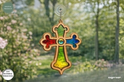 Cross Suncatcher Laser Cut Bundle | Religious Ornament | SVG Product Image 3