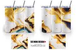 Alcohol Ink Gold Splashes| Tumbler Sublimation Wrap Product Image 4