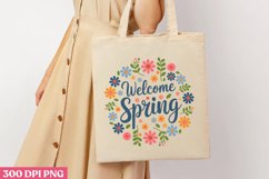 Welcome Spring PNG, Hello Spring Sublimation PN Product Image 3