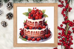 Christmas Cake Clipart, Christmas Cake Clipart Product Image 3