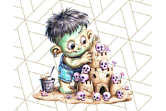 Summerween Beach Party Clipart PNG, Halloween Beach Art Product Image 3