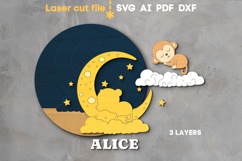 Monkey Baby Name Sign SVG laser cut file for Glowforge Product Image 3