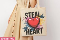 Steal heart PNG, Pop Art Valentine Day Clipart PNG Product Image 1