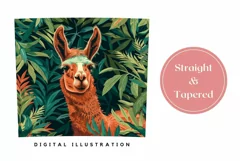 Tropical Tumbler Wrap Design, Lama Tumbler Sublimation Product Image 3