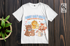 Best Dad Ever Cute Animal Family Sublimation PNG Product Image 3