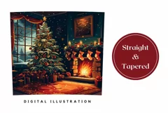 Christmas Tree Tumbler Wrap, Cozy Winter Tumbler Design Product Image 3