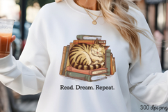 Read. Dream. Repeat PNG, Book Lover Sublimation PNG Product Image 3