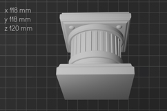 Antique column pen holder Stl, 3d print desk organizer Product Image 3