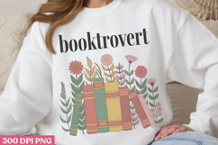Booktrovert PNG, Reading Book Sublimation PNG Product Image 3