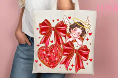 Valentine PNG, Red Heart Coquette Design, Valentines day png Product Image 4