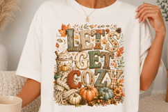 Let's Get Cozy Fall Pumpkin Autumn Sublimation SVG Product Image 3