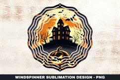 Halloween House Wind Spinner Sublimation Design Product Image 1