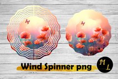 Poppy Flowers Wind Spinner,Spring Flowers Wind Spinner Product Image 1