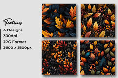 Autumn Leaf Pattern Digital Paper Product Image 3