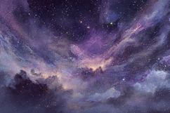 Purple and Gold Cosmic Galaxy Space Nebula Texture Product Image 1