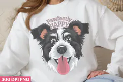 Pawfectly happy PNG, Sarcastic Cartoon Dogs Sublimation P Product Image 3
