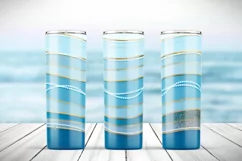 Tumbler Sublimation Design. Blue and gold, 20 oz, PNG. Product Image 4